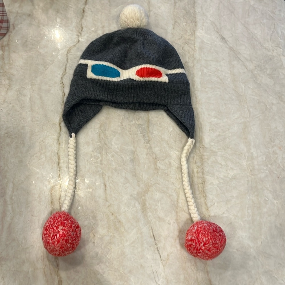 Kate spade lined wool hat with pom poms
